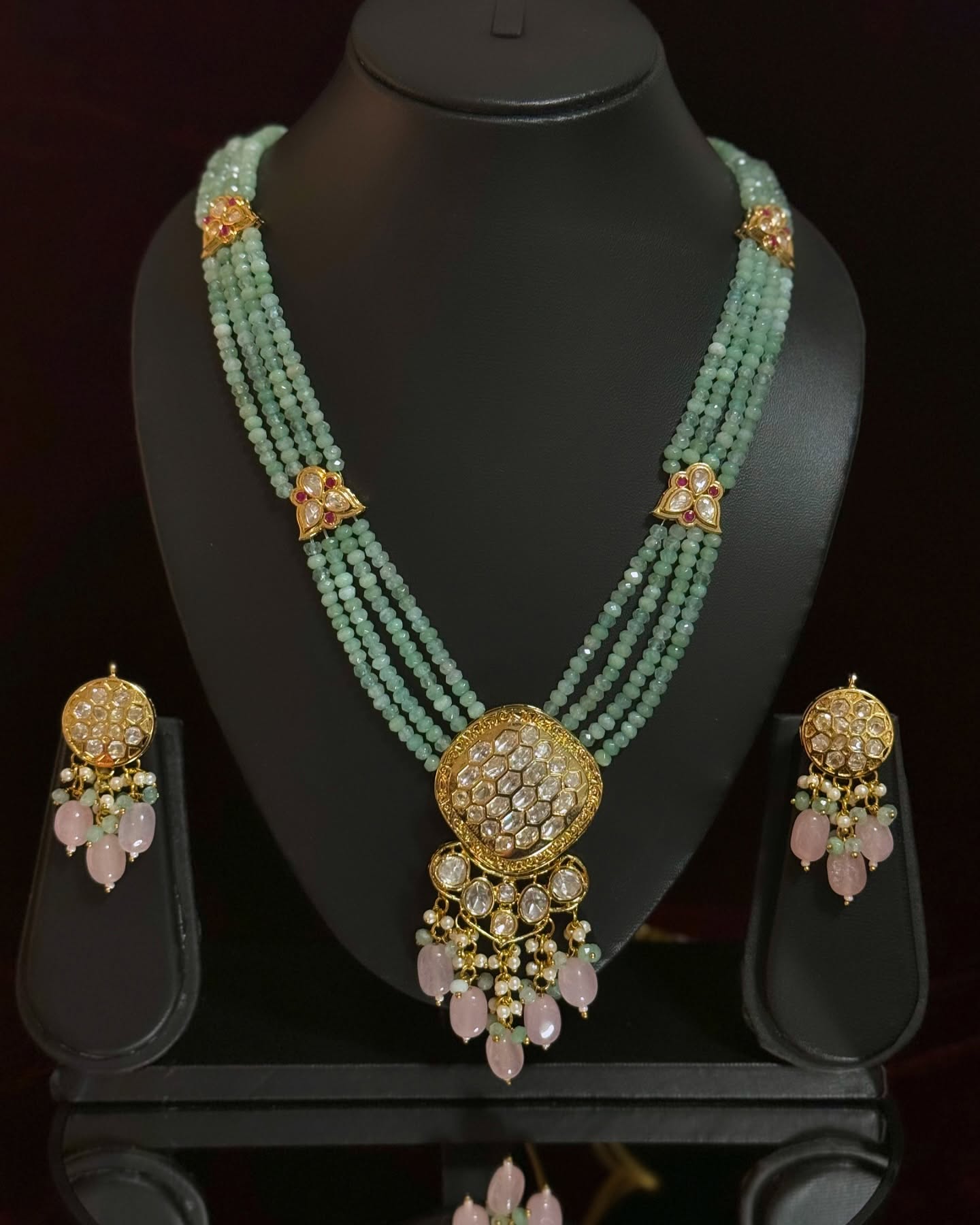 Moissanite Long Necklace Set