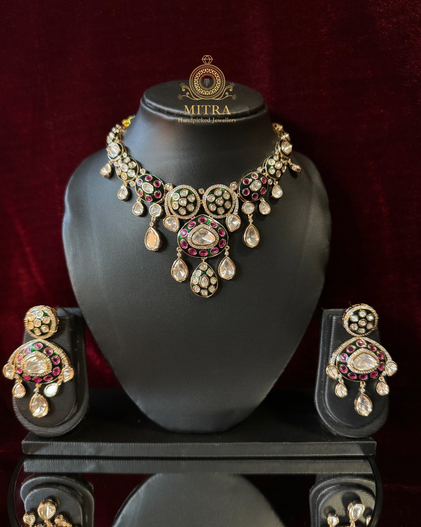 Meenakari Polki Necklace Set