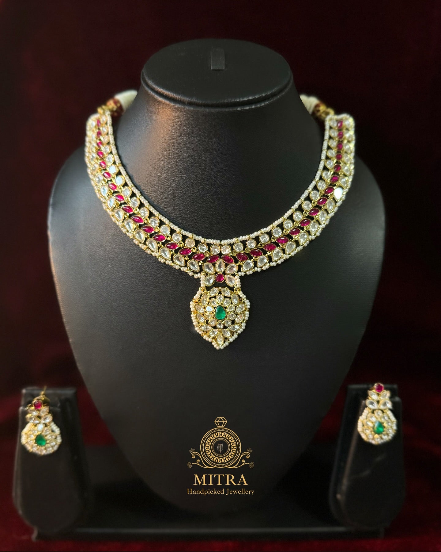 Chocker with Red Diamond & Moissanite