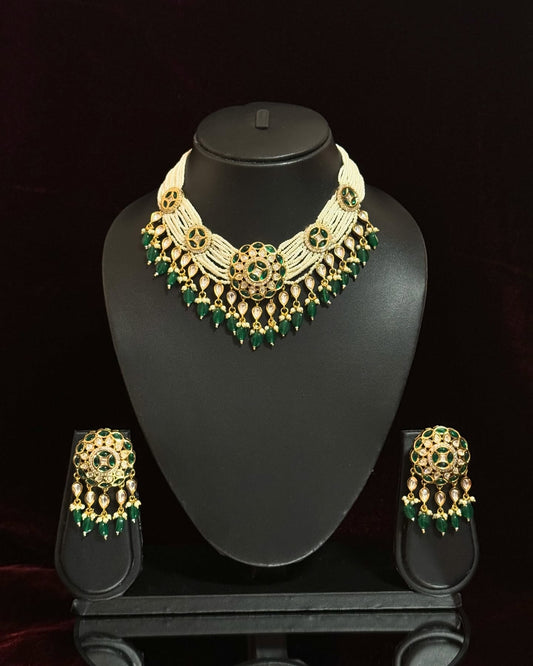 Emerald Cascade Royal Choker Set