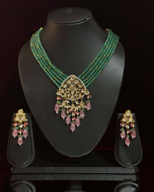 Meadow Polki Pendant Necklace Set