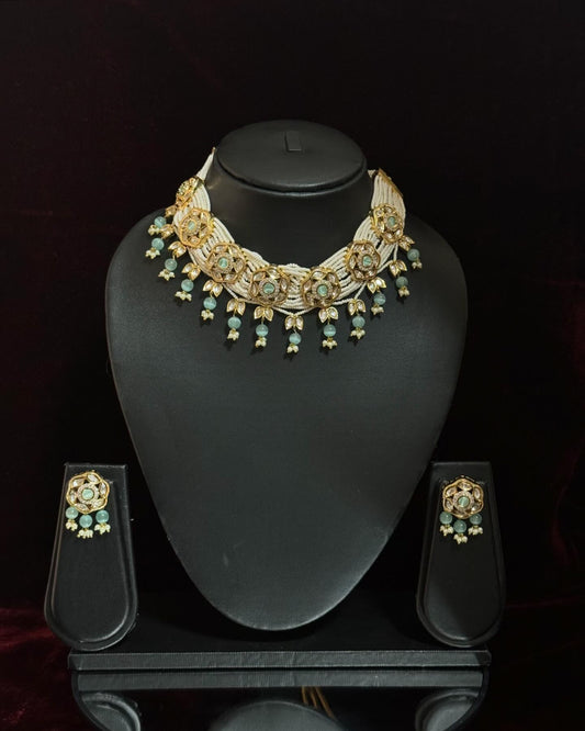 Aqua Noor Heritage Choker Set